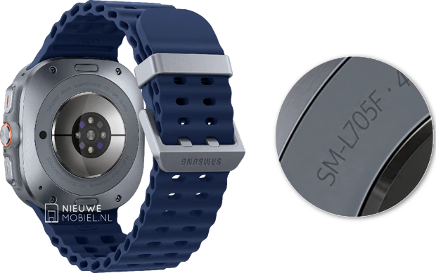 Blue Samsung Galaxy Watch Ultra with type number SM-L705F