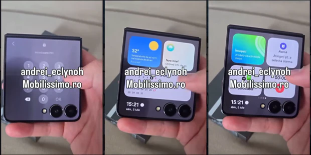 Samsung Galaxy Z Flip7 Coverscreen on Video by Mobilissimo.ro