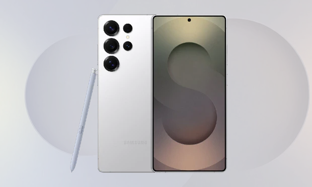 Samsung Galaxy S25 Ultra with wallpaper by @evleaks