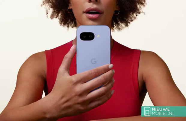 Woman Holding The Google Pixel 9a In Purple