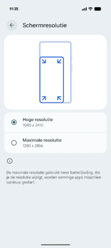 Google Pixel 10 Pro Screenshot Schermresolutie Hoge Resolutie