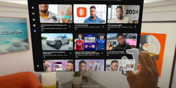 MKBHD Android XR demo - YouTube Spatial App with Hand Tracking