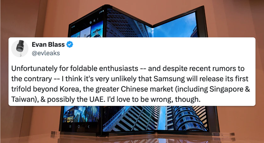 Evleaks mentions samsung galaxy trifold release