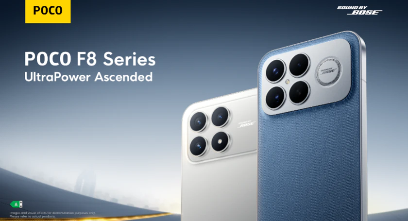 Poco announces f8 series with bose audio system