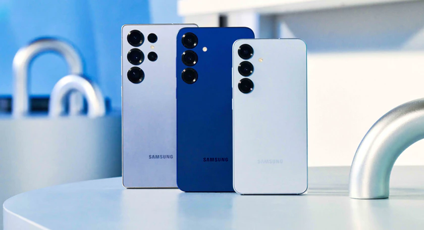 Samsung galaxy s25 family in blue
