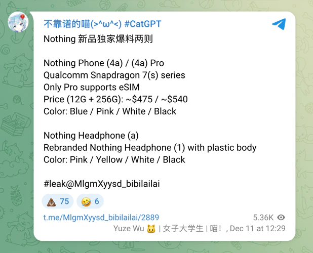 Nothing Phone 4a and Phone 4a Pro specs via MlgmXyysd Bibilailai Nothing Phone 4a and Phone 4a Pro specs via MlgmXyysd Bibilailai