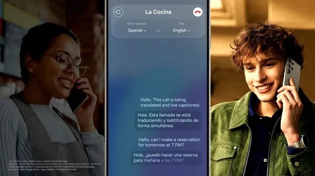 Galaxy AI Live-Übersetzung während eines Telefonats