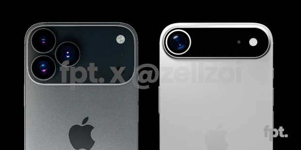 Apple iPhone 17 Pro vs. iPhone 17 Air render by FPT