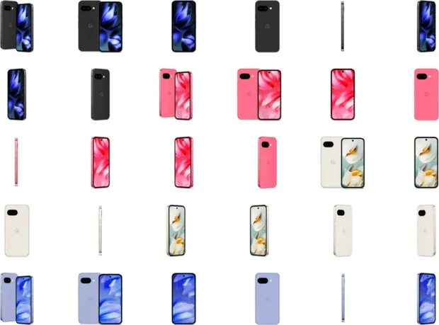 Google Pixel 9a full renders by Winfuture