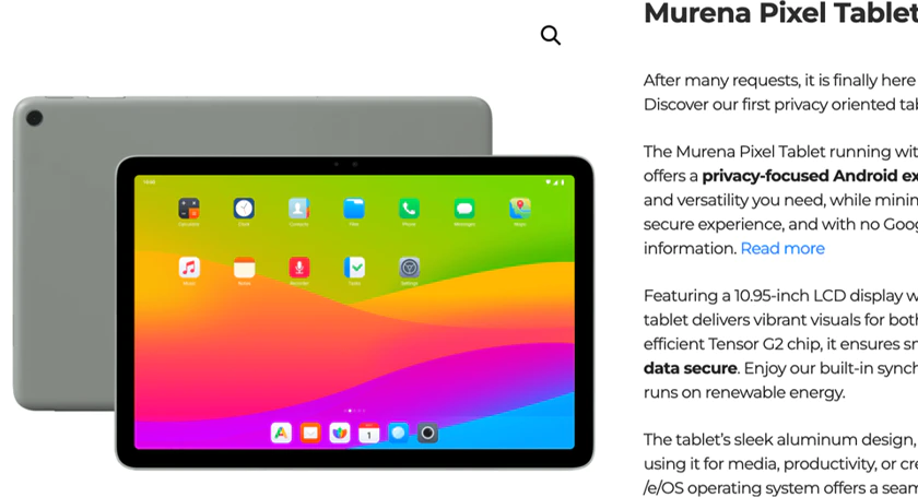 Murena pixel tablet without google apps