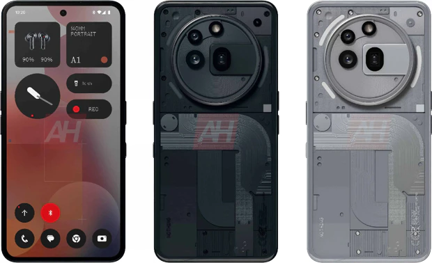 Nothing Phone (3a) Pro in black and in gray