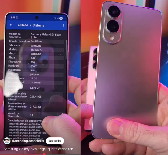 Samsung Galaxy S25 Edge In Real Life Pictured Via MaxJmb