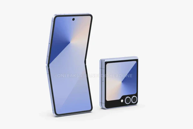 Samsung Galaxy Z Flip 7 render in blue
