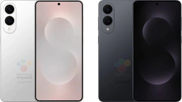 Samsung Galaxy S25 Edge in Titanium Silver and Jet Black by Winfuture