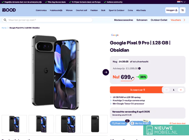 iBOOD Google Pixel 9 Pro prijsdaling