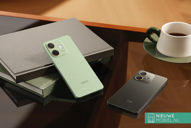 Oppo A5 Pro 5G in Olive Green and Brown Black