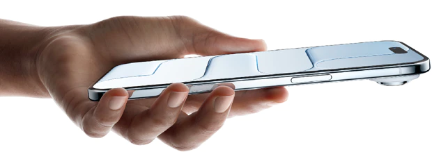 iPhone Airin sivunäkymä näyttää erittäin ohuen profiilin