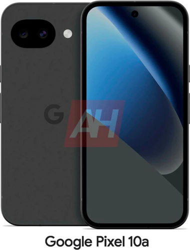 Official press image of the Google Pixel 10a in Obsidian black