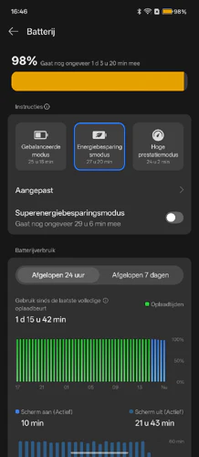 Oppo Find N6 screenshot - Energiebesparingsmodus Oppo Find N6 screenshot - Energiebesparingsmodus