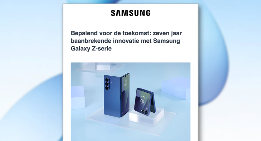 Samsung mysterieuze mailing over galaxy z