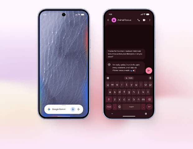 Leaked marketing images of Google Pixel 11 in purple, hot pink, black, and green