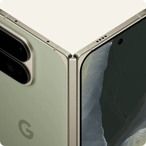 Google Pixel 11 Pro Fold unfolded in new green version