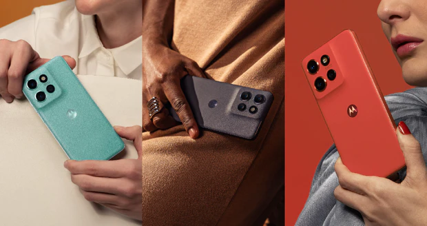 Motorola phones in various Pantone colors