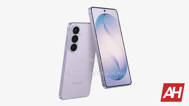 Samsung Galaxy S27 CAD render CAD render of Samsung Galaxy S27 back and front in light purple