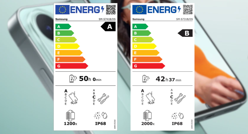 Samsung galaxy s26 fe energy label compared