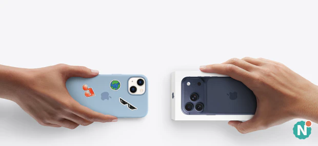 Oude telefoon inleveren voor inruil Oude smartphone wordt ingeruild voor een nieuwe