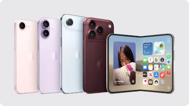 Current iPhone lineup Apple iPhone 17e, iPhone 17, iPhone Air, iPhone 18 Pro, and iPhone Duo side by side