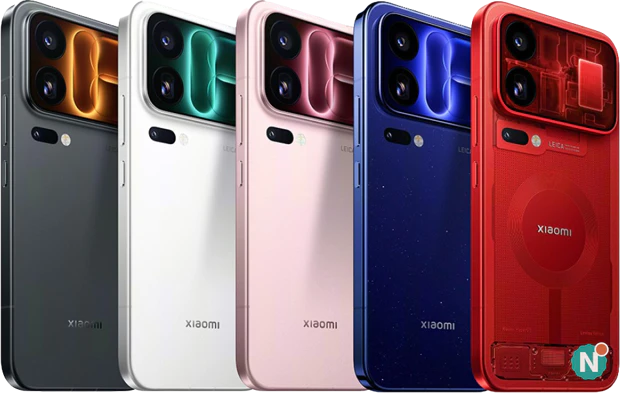 Xiaomi 18 Pro kleuren Xiaomi 18 Pro in vijf kleuren: zwart, wit, roze, Starry Blue en transparant rood