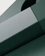 Close-up of the green Fairphone Fairbuds 2 with a stem that appears to consist of two parts