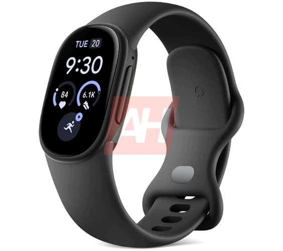 Leaked press images of the Fitbit Edge fitness tracker in Canyon salmon pink, Olive green and Obsidian black