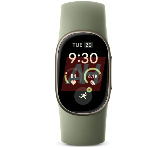 Leaked press images of the Fitbit Edge fitness tracker in Canyon salmon pink, Olive green and Obsidian black