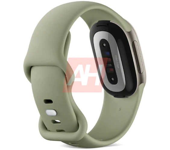 Leaked press images of the Fitbit Edge fitness tracker in Canyon salmon pink, Olive green and Obsidian black