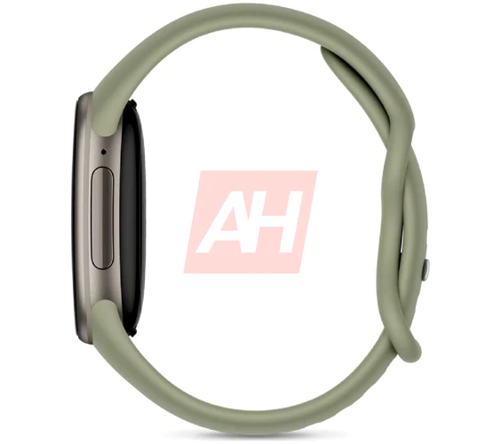 Leaked press images of the Fitbit Edge fitness tracker in Canyon salmon pink, Olive green and Obsidian black