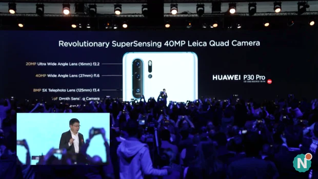 Unveiling Huawei P30 Pro Richard Yu presents the Huawei P30 Pro during the unveiling in Paris
