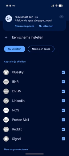 Android Bedtijd Instellingen