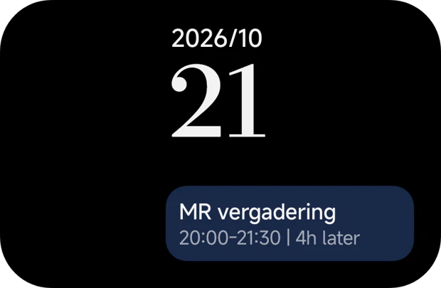 Screenshots van het tweede scherm achterop de Xiaomi 18 Pro