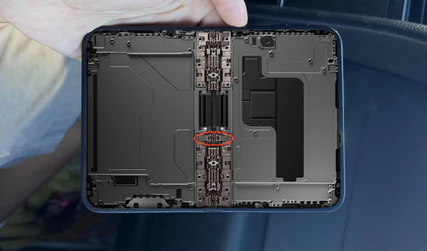 Apple iPhone Duo gebroken scherm met overlay van binnenkant