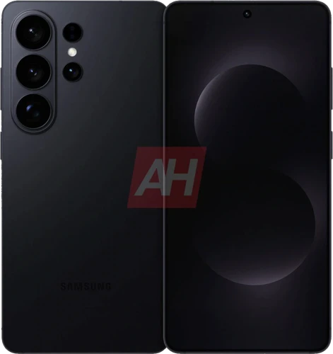 Render of Samsung Galaxy S26 Ultra in Black Shadow color leaked by AndroidHeadlines