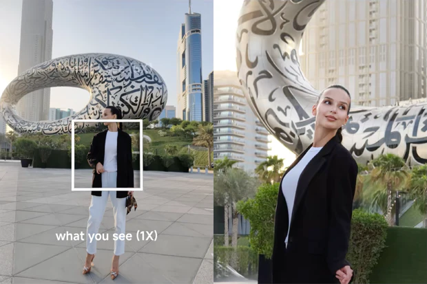 Verschil tussen 1x zoom en 5x optische zoom met telelens op smartphone