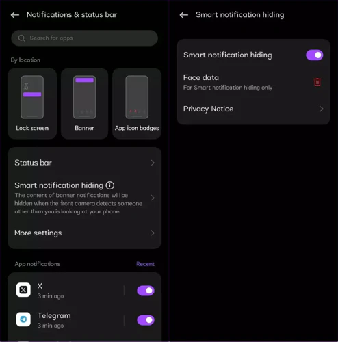 Oppo Smart Spying Prevention