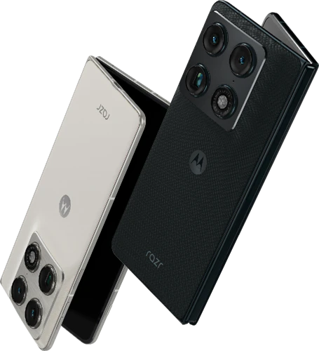 Motorola Razr Fold in White and Black leaked by @evleaks