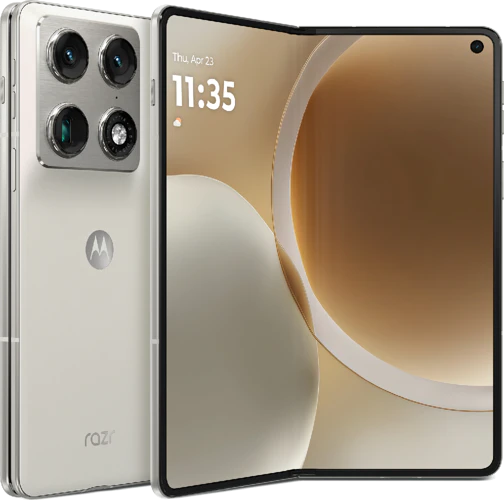 Motorola Razr Fold in White by Evleaks