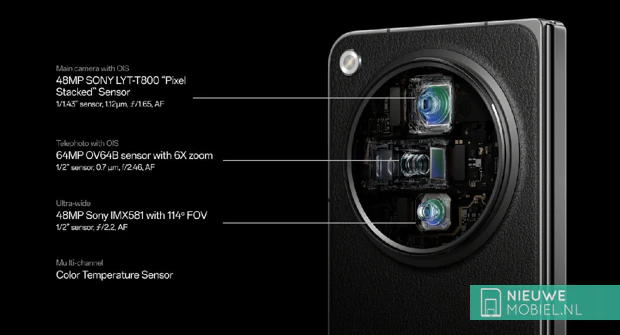 OnePlus Open also uses a periscope telephoto camera in a thin foldable body