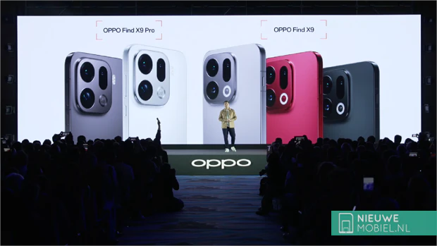 Officiële Oppo presentatie van de Find X9-serie in diverse kleuren waaronder Titanium Charcoal en Silk White