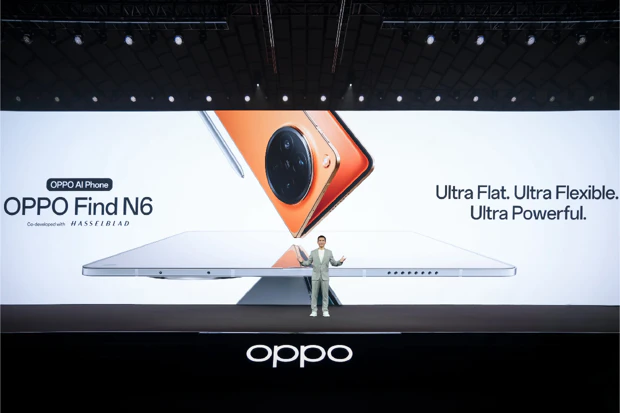 Podiumpresentatie van de Oppo Find N6 in China