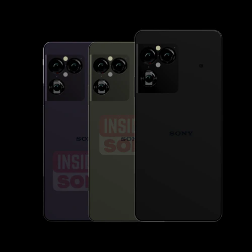 Sony Xperia 1 VIII renders in zwart, paars en groen